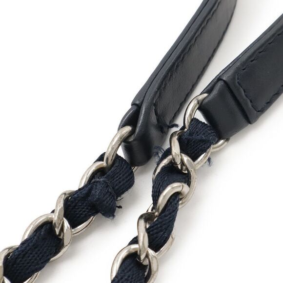 Chanel Deauville Line Beau Ring Bag Handbag 2WAY Chain Shoulder Bag Denim Navy - Picture 7 of 10